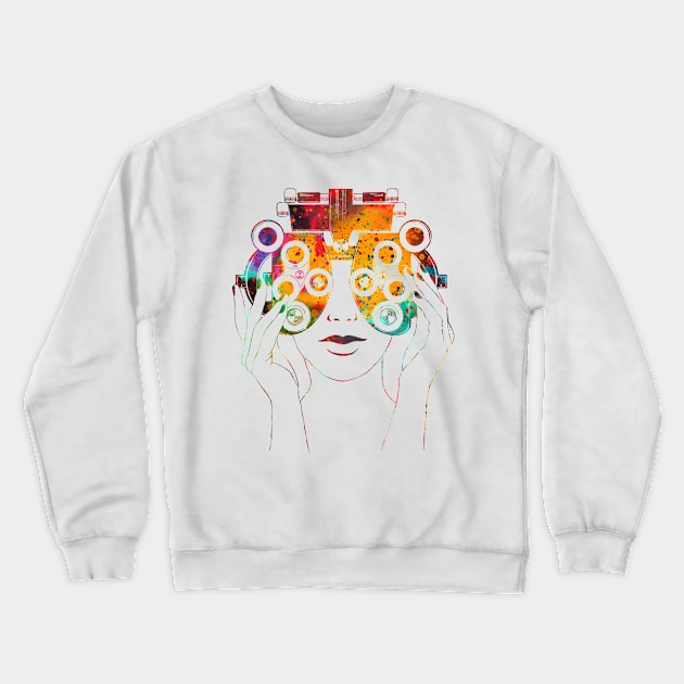 Optometry Art Crewneck Sweatshirt by erzebeth